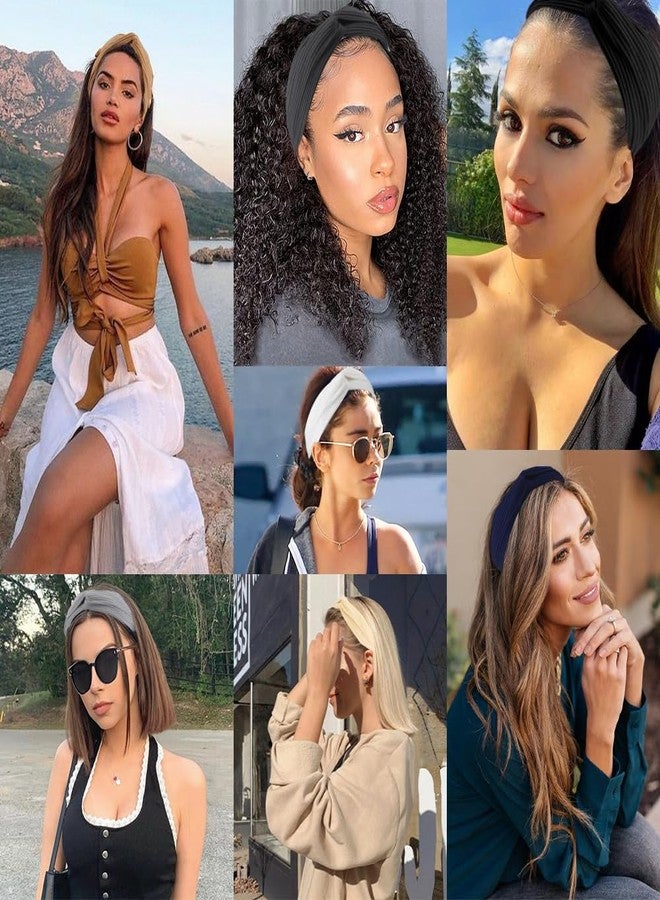 أهوني مجموعة AHONEY من 8 ربطات شعر للنساء، ربطات شعر قماشية ناعمة مطاطية مانعة للانزلاق، مثالية للتمارين الرياضية واليوغا والعناية بالبشرة، إكسسوارات شعر مستوحاة من التسعينيات - Image 2